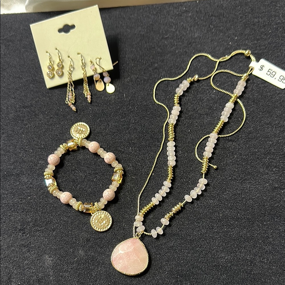 Gold and Pink Toned Set